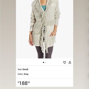 Elegant Cream Fringe Cardigan Sweater